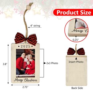 Giáng sinh vui vẻ trang trí <span class=keywords><strong>2025</strong></span> gỗ hình ảnh khung trang trí kỳ nghỉ lưu niệm treo đồ trang trí - Product Image 3