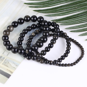 TeoWaki Gelang Elastis Manik-manik Batu Alam Bulat Pilihan Warna Beragam Perhiasan Fashion Harian Dapat Ditumpuk Hadiah Liburan 19cm - Product Image 6