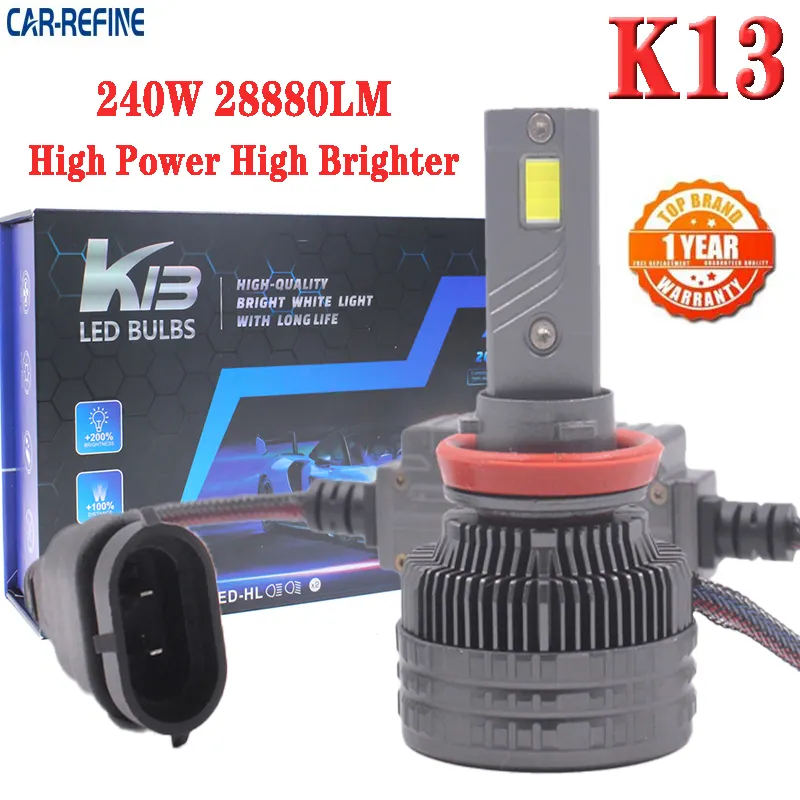 K13 High Power 240W 40000lm H7 Auto Led Licht 12V H4 Led Koplamp Lamp Canbus H1 H3 H7 H8 H9 H11 9005 Led Koplamp Voor Bmw