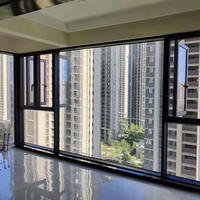 Fenêtre en aluminium à rupture de pont thermique personnalisée avec moustiquaire pour usage résidentiel et en appartement
