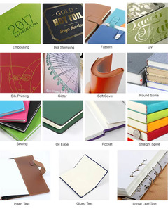Carnet à couverture <span class=keywords><strong>rigide</strong></span> A5 A6 avec sangle en cuir, agenda de direction, matériau PU de luxe, carnet à grille - Product Image 6