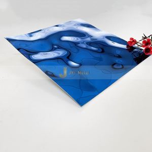 Panneau en acier inoxydable à effet d'ondulation d'eau EX165 Série 300 pour la décoration des murs/du plafond, couleurs or/argent/bleu, personnalisable - Product Image 2