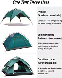 Carpa Plegable Automática para Exteriores, de Tela Oxford, Impermeable (1000-1500mm), Diseño de Una Habitación, Instalación Rápida, para las Cuatro Estaciones - Product Image 4