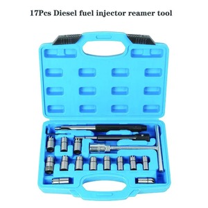 Kit de 17 Piezas de Alta Calidad para Limpiar y Rectificar Asientos de <span class=keywords><strong>Inyectores</strong></span> Diésel, de Acero al Carbono, para <span class=keywords><strong>Reparación</strong></span> de Motores Diésel - Product Image 1