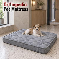 Matelas orthopédique pour chien avec étiquettes de marque personnalisées, housse matelassée amovible et options de tissus pour les lignes de produits en marque blanche