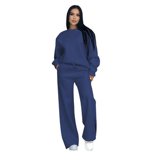 <span class=keywords><strong>Nouvelle</strong></span> <span class=keywords><strong>Collection</strong></span> Automne/Hiver – Ensemble Décontracté Ample <span class=keywords><strong>Femme</strong></span> Col Rond Manches Longues Couleur Unie Style Européen/Américain – Sweat-shirt et <span class=keywords><strong>Pantalon</strong></span> - Product Image 3