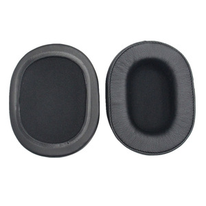 Coussinets d'écouteurs respirants en velours et cuir protéiné froissé pour casques Audio-Technica ATH-M50x M40x M30 - Product Image 2