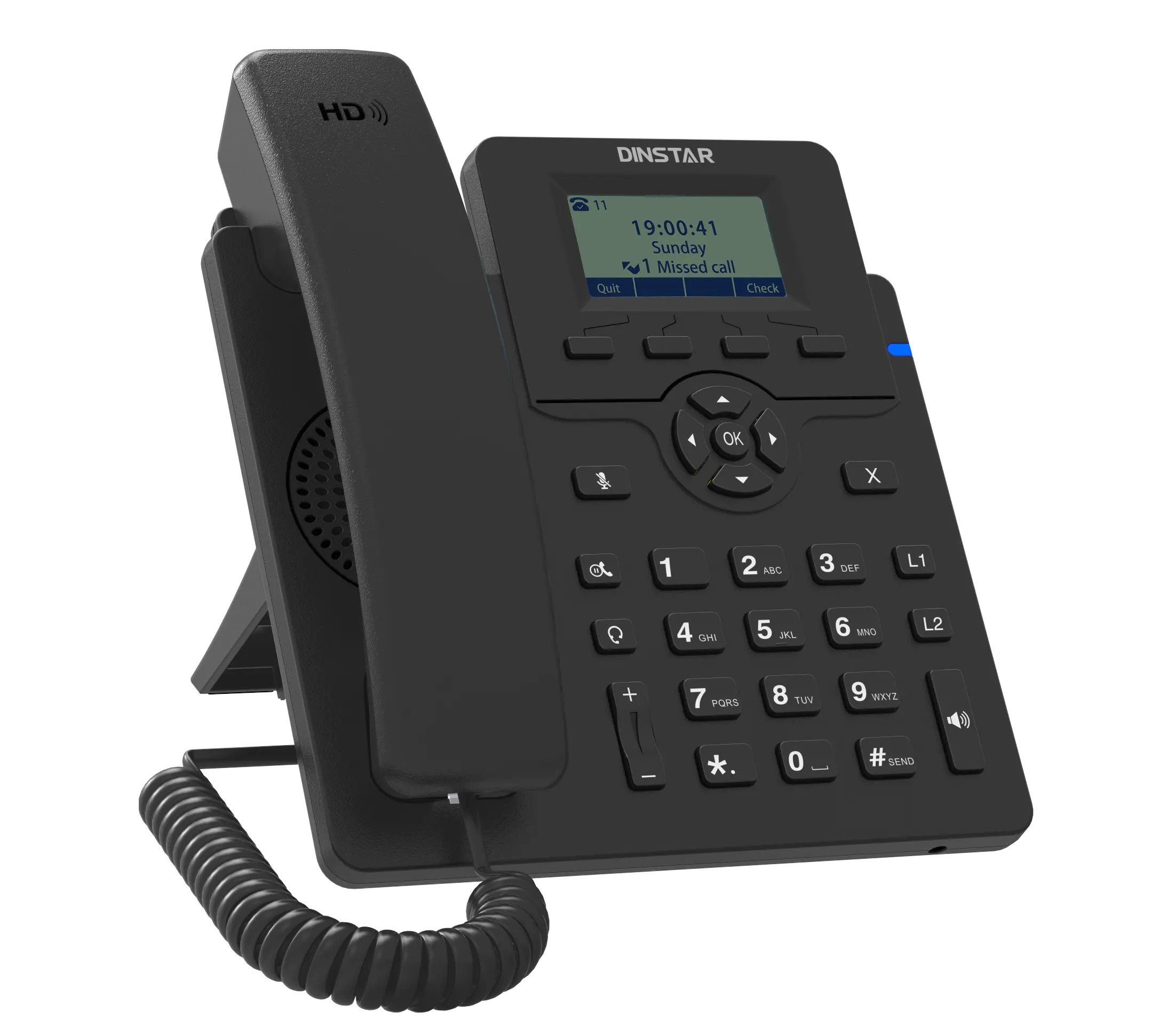 Telepon VoIP Kantor IP Sistem Telepon 2 Garis SIP Telepon IP POE