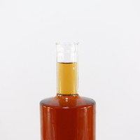 Bouteilles en verre 500ml 750ml 1000ml Bouteilles en verre tequila à fond lourd et rond à épaulement plat