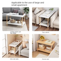 Petite table basse minimaliste moderne en bois avec étagère de rangement pour salon, chambre, petits appartements, unités de location, meubles de maison