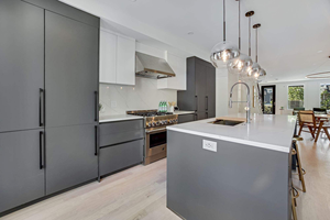 CBMMart Personnalisé Moderne en Bois Massif Assembler Appartements Lacuqer Armoires de Cuisine Vert Mat Designs Modernes - Product Image 2