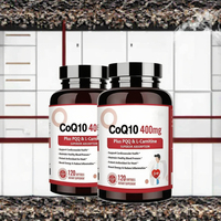 CoQ10 400mg PQQ L-Carnitine Capsules 120 Comprimés Complément Alimentaire pour Adultes Antioxydant Énergie et Soutien Cardiaque