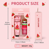 Ensemble 2-en-1 Crème Mains et Gloss Lèvres Parfumé aux Fruits – Nourrit et Répare les Mains pour Prévenir les Gerçures – Vente en Gros
