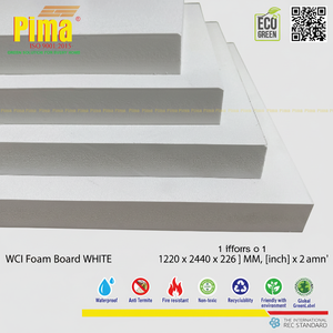 Hoja de tablero de espuma de PVC WPC 25mm de espesor 0,6G/cm3 densidad Color blanco paneles de polivinilo ligeros para Muebles personalizados - Product Image 1