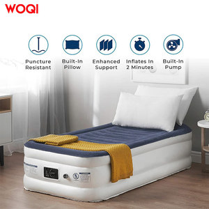 <span class=keywords><strong>Lit</strong></span> <span class=keywords><strong>gonflable</strong></span> à coussin d'air haute densité pour une <span class=keywords><strong>personne</strong></span> en tissu floqué PVC bleu WOQI avec pompe électrique intégrée - Product Image 6