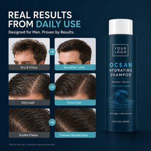 Men Moisture Restore Shampoo Gently Cleanses Refreshes Scalp <b>Removes</b> Excess Oil Nourish Dry Scalp Ocean Hydrating Shampoo - Product Image 2