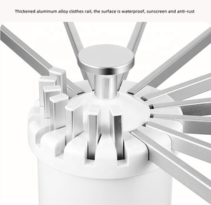 Trépied pliable étendoir à vêtements pliant cintre sèche-<span class=keywords><strong>linge</strong></span> pour blanchisserie balcon intérieur extérieur - Product Image 4