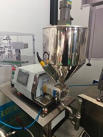 Machine de remplissage de pâte semi-automatique à tête unique personnalisée avec trémie conique en acier inoxydable de luxe à isolation thermique intégrale