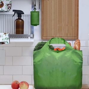 Bolsa de Compras Plegable Personalizada Ecológica de Poliéster 190T con Asa de Cinta y Cuerda, Venta al por Mayor en Inventario - Product Image 3