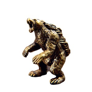 Figurine Rétro en Laiton Ours Furieux, Miniature, <span class=keywords><strong>Animal</strong></span> de Compagnie pour Thé, Statue Artisanale, Collection, Ornement de Bureau, Décoration d'Intérieur - Product Image 6