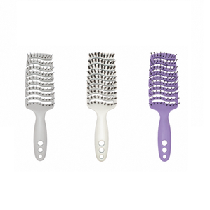 R Handle salon quality ceramic roll brush <b>hair</b> <b>styling</b> <b>tool</b> with non slip rubber handle and soft boar bristle for straight <b>hair</b> - Product Image 2