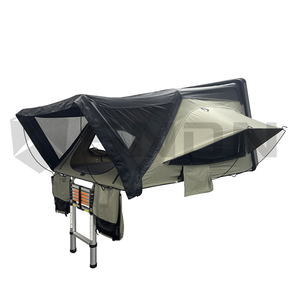 SNDN Outdoor Camping Ultralight ABS Side Open Roof Top Tent Hard Shell ...