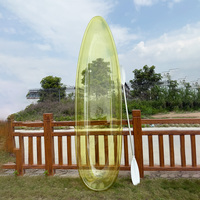 Kayaks transparents colorés en polycarbonate bleu de 3 m, canoë transparent en polycarbonate cristallin