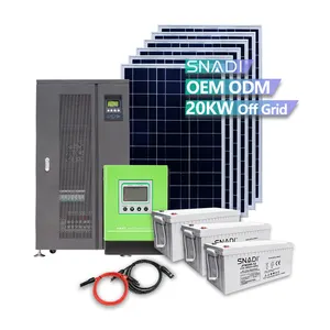 أنظمة الطاقة الشمسية المنزلية 20KW, مجموعة كاملة من أنظمة الطاقة الشمسية للمزرعة قبالة شبكة نظام الطاقة الشمسية Kir