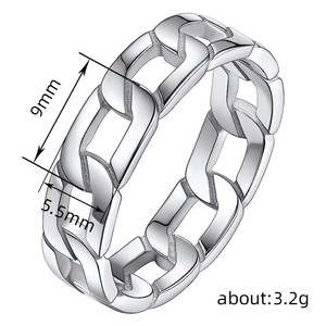 Anello Geometrico in Acciaio Inossidabile Q869, Anello Unisex Moderno alla Moda, Regalo per Ogni Occasione, Design Semplice - Product Image 5