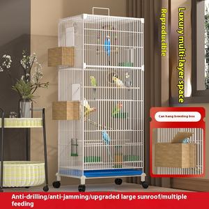 Lüks büyük ev <span class=keywords><strong>Metal</strong></span> üreme kafesi hareketli dirsek taban tekerlekler düğme papağan sandık plastik tepsi içeren evcil hayvanlar için <span class=keywords><strong>stand</strong></span>ı - Product Image 2