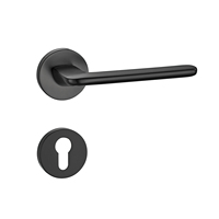 Juego de Manijas de Puerta Modernas de Latón Sólido con Cerraduras de Embutir para Apartamentos, Villas, Habitaciones de Hotel, Entrada, Privacidad, Manija Mecánica con Cerradura