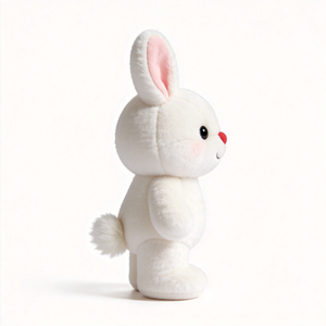 Fabricante de Peluches de Conejitos Personalizados, Peluche de Conejo de Pascua para Niños, Lindo Peluche de Conejo Blanco - Product Image 5