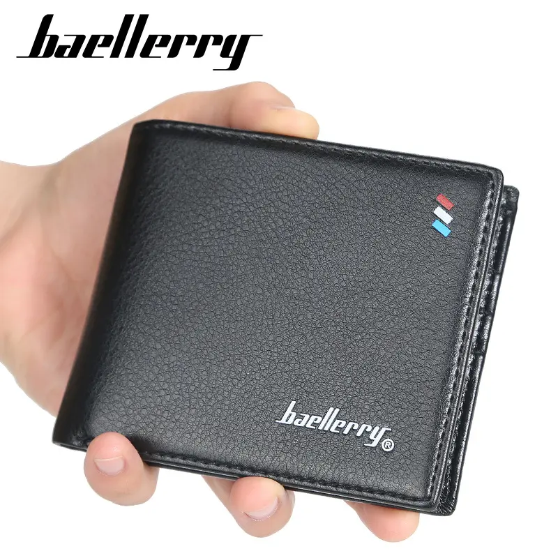 2020 Newly Design Trifold Open Mens Leather Wallets Coin Purses Card Holder Travel Wallet