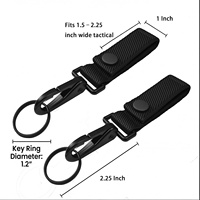 Clip de ceinture robuste en nylon thermolaqué avec porte-clés pour l'industrie du commerce de détail, mousqueton métallique pour ceinture de service