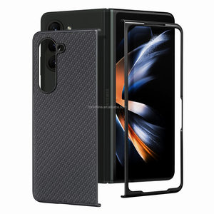 Nouvelle coque de téléphone portable en cuir PU avec charge sans fil magnétique, durable, en fibre de carbone, pour <span class=keywords><strong>Samsung</strong></span> Galaxy Fold 5/6, 2024 - Product Image 2
