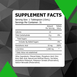 OEM Health <b>Supplement</b> L-Carnitine 1500 Oral Liquid with L-Carnitine Extract Support Natural Energy Production Oral Liquid - Product Image 2