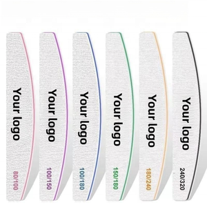 Limas de Uñas de <span class=keywords><strong>Espuma</strong></span> con Núcleo de Plástico de Varios Colores, Papel de Lija <span class=keywords><strong>Zebra</strong></span>, Logotipo Personalizado, Granos 80 100 150 180 240, Limas de Uñas Tipo Boomerang y Media Luna - Product Image 1