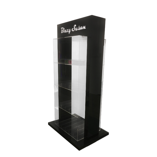 Lightup Heavy Duty Metallic Supermarket Cigarette Display Rack with LED for Retail Shops and Shopping Malls