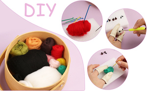 Handmade DIY 40-Color <strong>Wool</strong> Roving Set Educational Crafts Needle Felting Tools Cartoon Animals Kit for Children's Felt <strong>Craft</strong> - Product Image 6