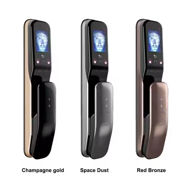 Anxinshi Fingerprint Card ID Card  Face Recognition Door Lock Remote Mobile Phone Unlock Alarm Automatic Door Smart Lock