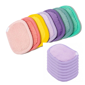 Tampons de nettoyage en microfibre lavables en machine <span class=keywords><strong>démaquillant</strong></span> réutilisable bouffées démaquillantes tampons d'eau logo personnalisable - Product Image 5