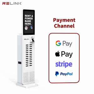 24 Slot <span class=keywords><strong>NFC</strong></span> <span class=keywords><strong>POS</strong></span> kios sewa Power Bank-stasiun pengisian bersama dengan garis terintegrasi Gateway pembayaran untuk mall & Bandara - Product Image 3