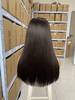 16A SDD 5X5 corto doble dibujado vietnamita pelo crudo encaje frontal pelucas Vietnam pelo hueso recto Bob pelucas para mujeres negras