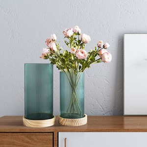 Vase en verre à rayures verticales colorées pour centre de table hydroponique, décorations de mariage - Product Image 6