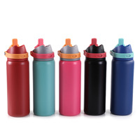 Gobelet cylindrique à double paroi en acier inoxydable 304, pour hommes et femmes, gobelet à fruits à double boisson, bouteille d'eau de sport de plein air