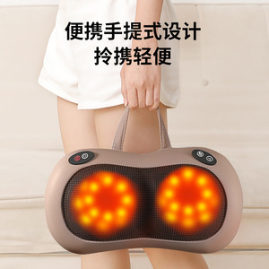 Enlong Massage Pillow Rechargeable Heating Cervical Spine Back Neck Shoulder Massager Multi Functional Portable Design - Product Image 1
