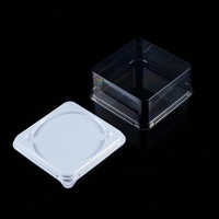 Plateaux de service alimentaire en plastique PET recyclé blanc personnalisés de 4,5 pouces avec couvercles transparents pour GÂTEAU Hamburger Nourriture pour bébé Conserves
