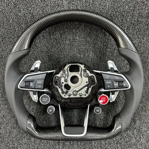 Volant en fibre de carbone pour <span class=keywords><strong>Audi</strong></span> A3 2018 2019 A4 A5 A6 A7 A8 S3 S5 S6 S7 RS3 RS4 RS5 RS6 RS7 TT TTRS B9 - Product Image 1