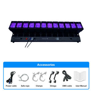 Luz de <span class=keywords><strong>onda</strong></span> de alta calidad 12 Uds * 60W para haz de cabeza móvil RGB LED escenario DJ luces DMX512 para conciertos espectáculos en vivo bares clubes nocturnos - Product Image 5