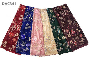 Nuevos productos tela de encaje de terciopelo africano tela de encaje bordado de lentejuelas elegante francés para vestido de fiesta - Product Image 6